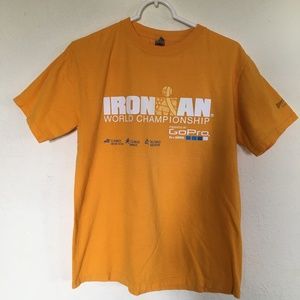 IronMan yellow cotton graphic T-shirt. Size M.